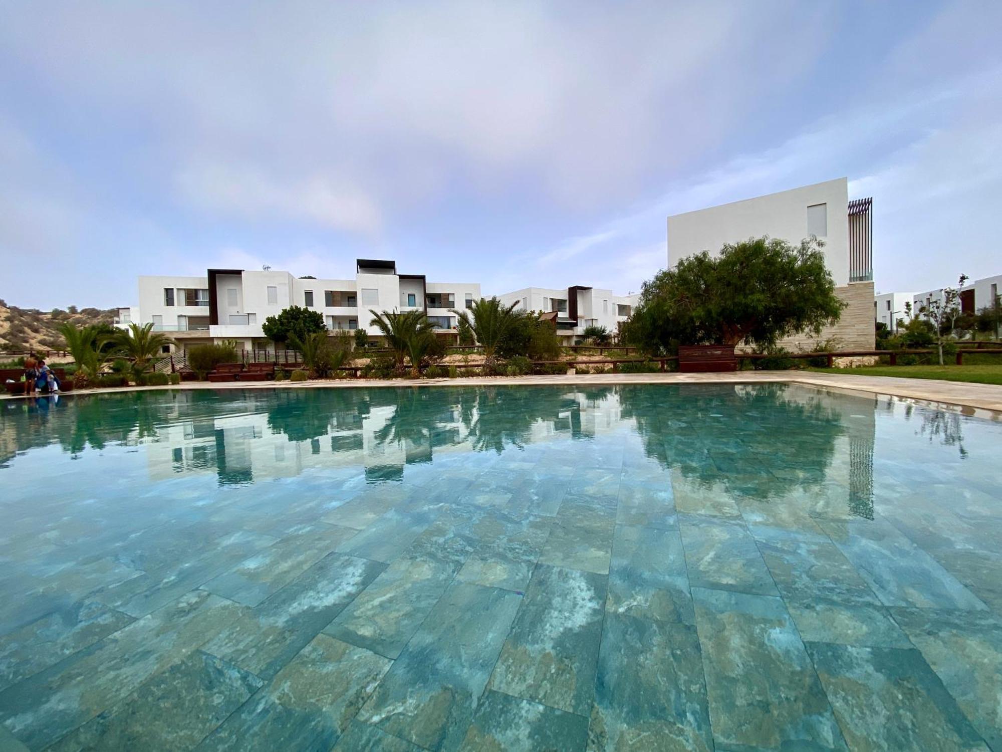 Luxurious Golf & Sea View Beach Apartment With Pool Access - Tamourrit, Taghazout Bay Dış mekan fotoğraf
