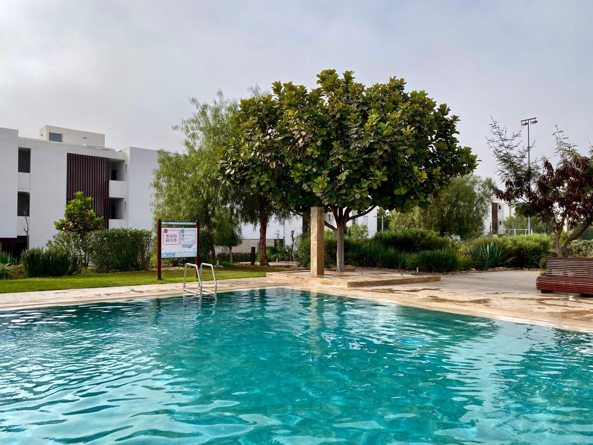 Luxurious Golf & Sea View Beach Apartment With Pool Access - Tamourrit, Taghazout Bay Dış mekan fotoğraf